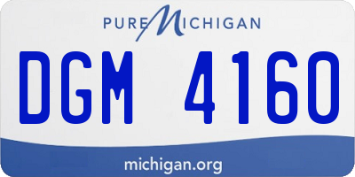 MI license plate DGM4160