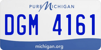 MI license plate DGM4161