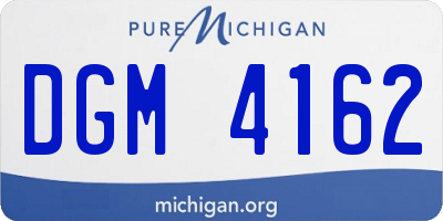MI license plate DGM4162