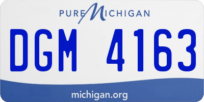MI license plate DGM4163