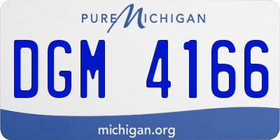 MI license plate DGM4166