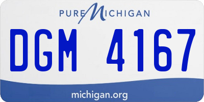 MI license plate DGM4167