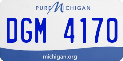 MI license plate DGM4170