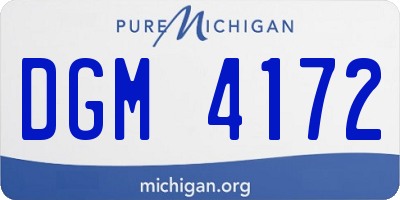 MI license plate DGM4172