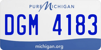 MI license plate DGM4183