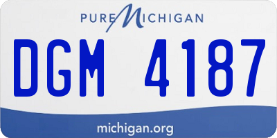 MI license plate DGM4187