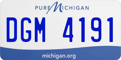 MI license plate DGM4191