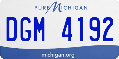 MI license plate DGM4192
