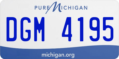 MI license plate DGM4195