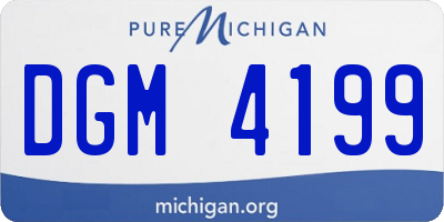 MI license plate DGM4199