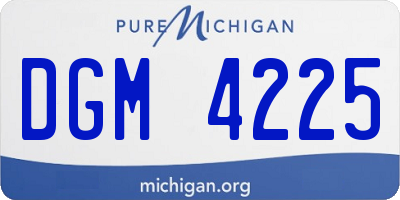 MI license plate DGM4225