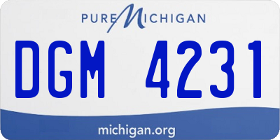MI license plate DGM4231