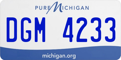 MI license plate DGM4233