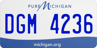 MI license plate DGM4236