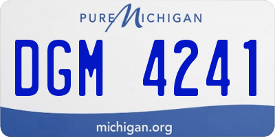 MI license plate DGM4241