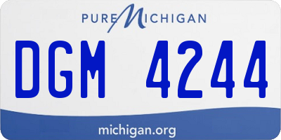 MI license plate DGM4244