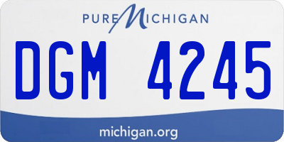 MI license plate DGM4245