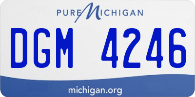 MI license plate DGM4246