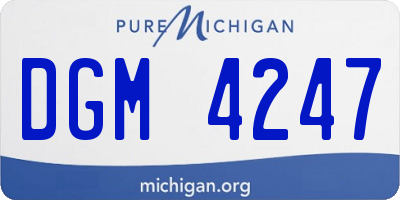 MI license plate DGM4247