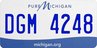 MI license plate DGM4248