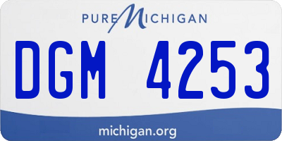 MI license plate DGM4253