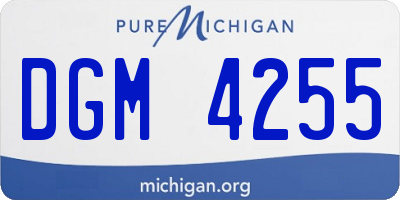 MI license plate DGM4255