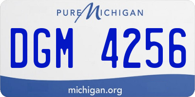 MI license plate DGM4256