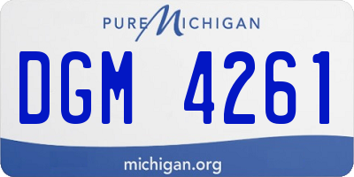 MI license plate DGM4261