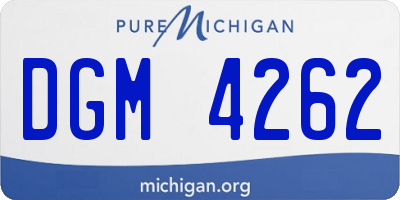 MI license plate DGM4262