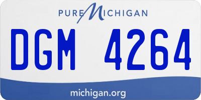 MI license plate DGM4264