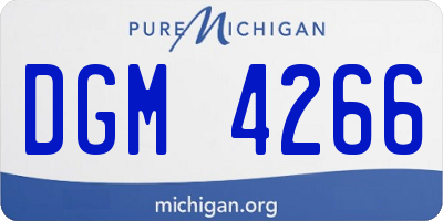 MI license plate DGM4266
