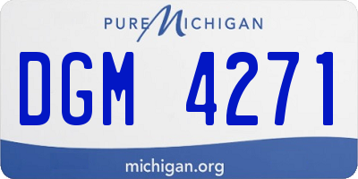 MI license plate DGM4271