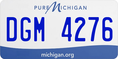 MI license plate DGM4276