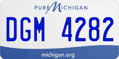 MI license plate DGM4282