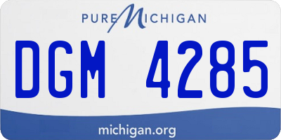 MI license plate DGM4285
