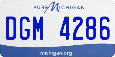 MI license plate DGM4286