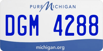 MI license plate DGM4288