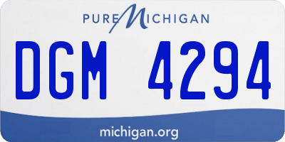 MI license plate DGM4294