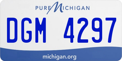 MI license plate DGM4297
