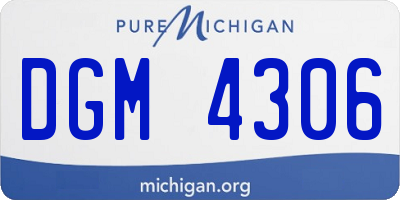 MI license plate DGM4306