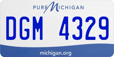 MI license plate DGM4329