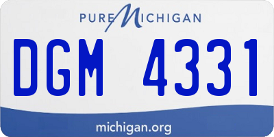 MI license plate DGM4331
