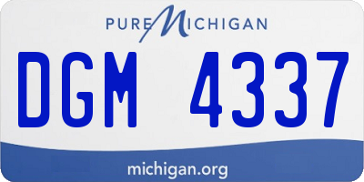 MI license plate DGM4337