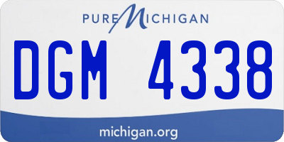MI license plate DGM4338
