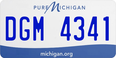 MI license plate DGM4341
