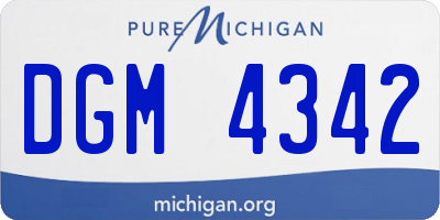 MI license plate DGM4342