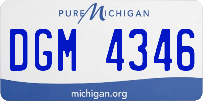 MI license plate DGM4346