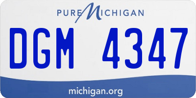 MI license plate DGM4347