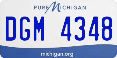 MI license plate DGM4348