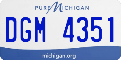 MI license plate DGM4351
